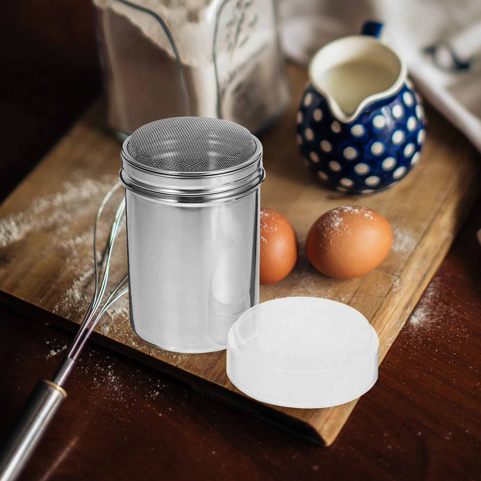 Stainless Steel Powder Shaker 7x12cm Fine Mesh Sieve for Cocoa Sugar Chocolate Coffee Sprinkle Reusable Baking Tool
Stainless Steel Powder Shaker 7x12cm Fine Mesh Sieve for Cocoa Sugar Chocolate Coffee Sprinkle Reusable Baking Tool