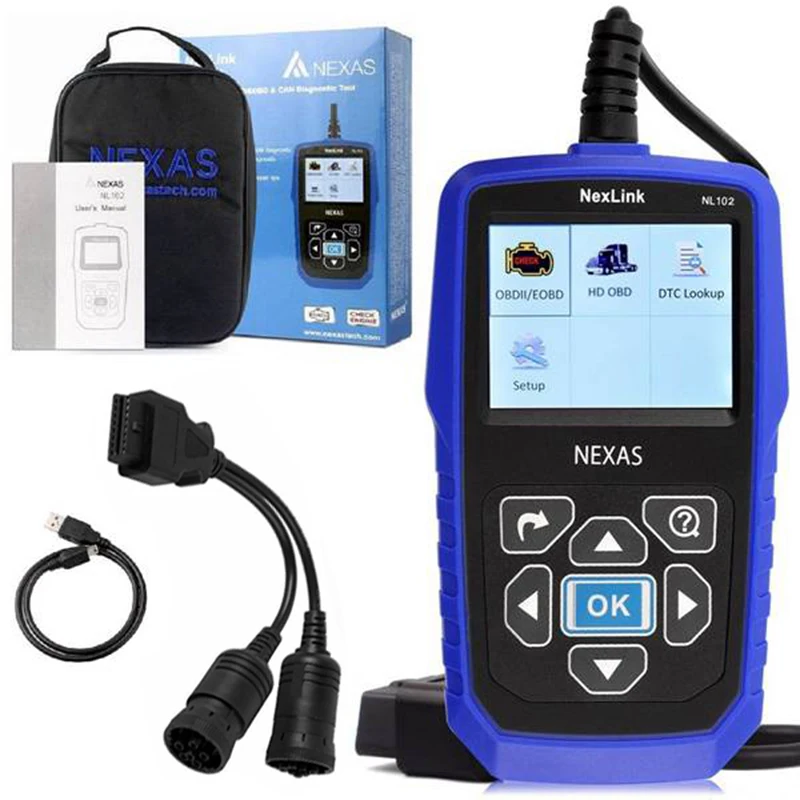 NEXAS NL102 Heavy Duty Truck & Car HD OBD2 Diagnostic Code Reader Scanner Tool
NEXAS NL102 Heavy Duty Truck & Car HD OBD2 Diagnostic Code Reader Scanner Tool