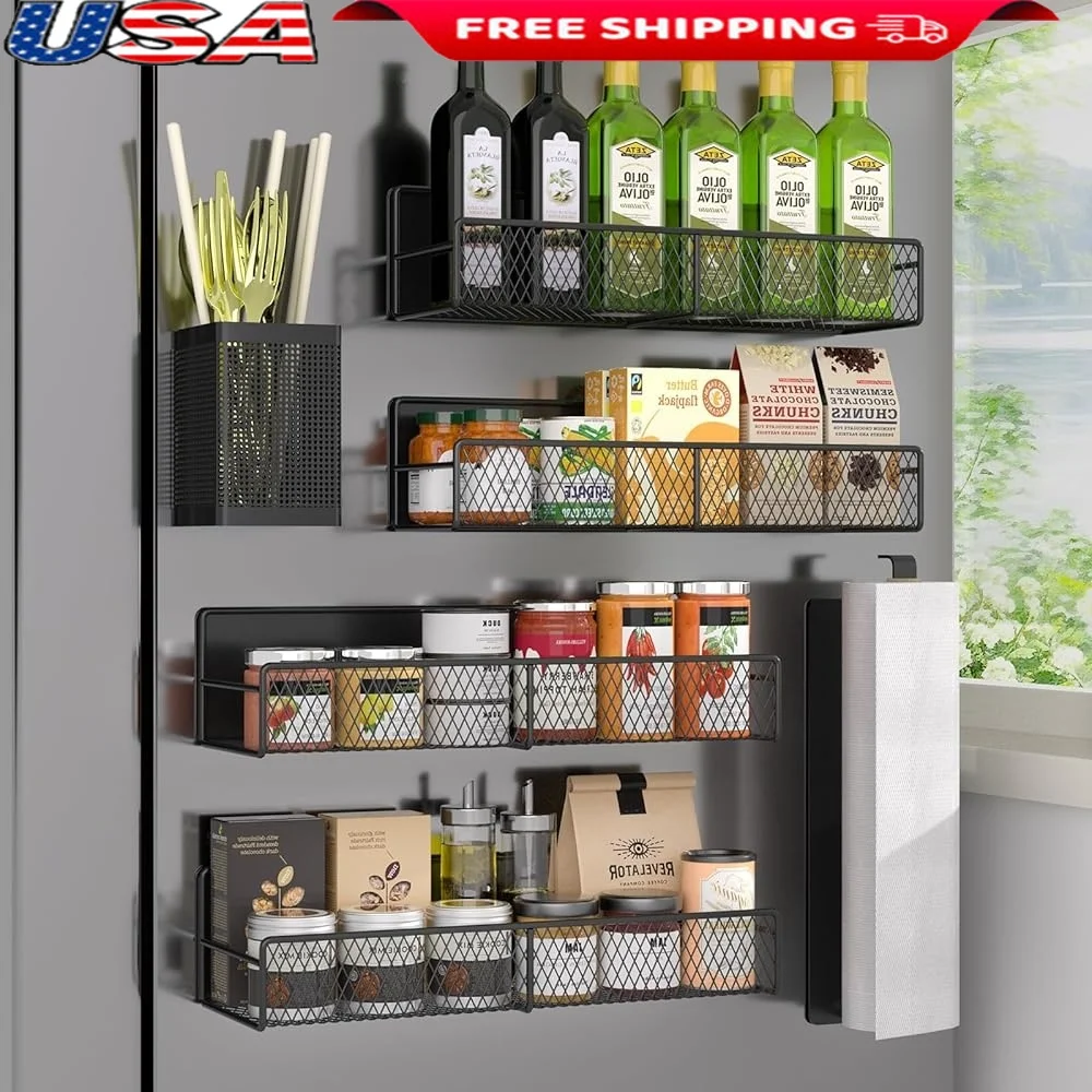 6 Pack Magnetic Spice Rack Metal Storage Shelf Strong Magnet Space Saver Organizer Kitchen Laundry Portable
6 Pack Magnetic Spice Rack Metal Storage Shelf Strong Magnet Space Saver Organizer Kitchen Laundry Portable