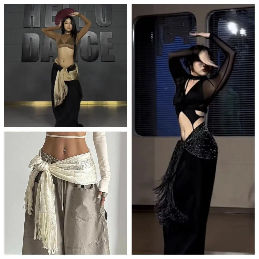 Jeans Pants Decor Long Flowy Fringe Tassel Fabric Scarf Y2K Streetwear Harajuku Butt Curtain Solid Color Cape Belt
Jeans Pants Decor Long Flowy Fringe Tassel Fabric Scarf Y2K Streetwear Harajuku Butt Curtain Solid Color Cape Belt