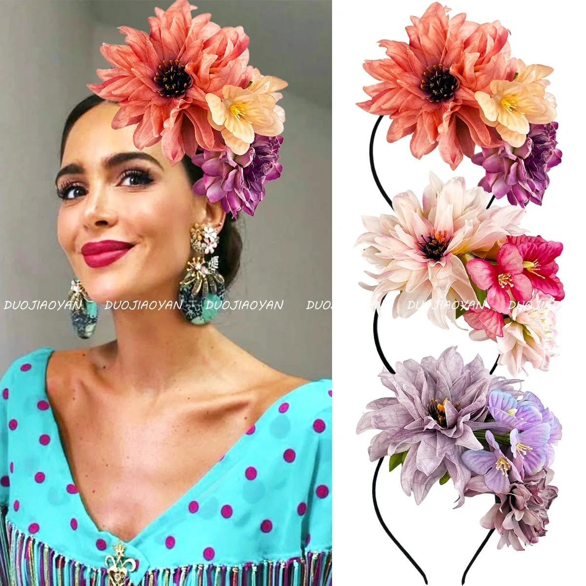 Trendy Simulation Flower Hairband Fashion Retro Bridal Silk Headpiece Headband Summer Seaside Vacation Hair Accessory Hairband
Trendy Simulation Flower Hairband Fashion Retro Bridal Silk Headpiece Headband Summer Seaside Vacation Hair Accessory Hairband