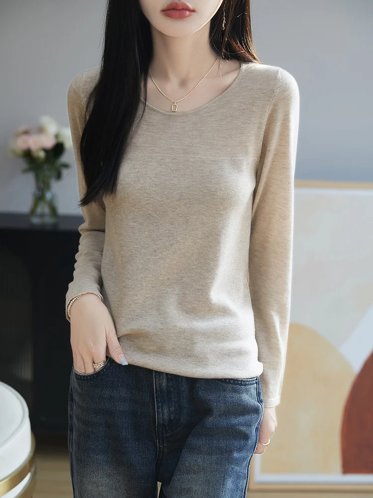 Classic Spring Summer Women Sweater 30% Merino Wool Female Knitted Pullover Long Sleeve Solid Clothing Tops Thin Soft Lady Shirt
Classic Spring Summer Women Sweater 30% Merino Wool Female Knitted Pullover Long Sleeve Solid Clothing Tops Thin Soft Lady Shirt