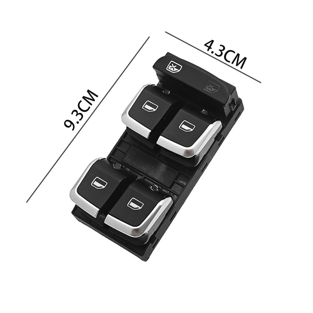 Electric Master Window Switch with Chrome Trim, 8KD959855A 8KD959851A 8K0959851F Replacement for Audi A4 B8 S4 Q5 Allroad
Electric Master Window Switch with Chrome Trim, 8KD959855A 8KD959851A 8K0959851F Replacement for Audi A4 B8 S4 Q5 Allroad