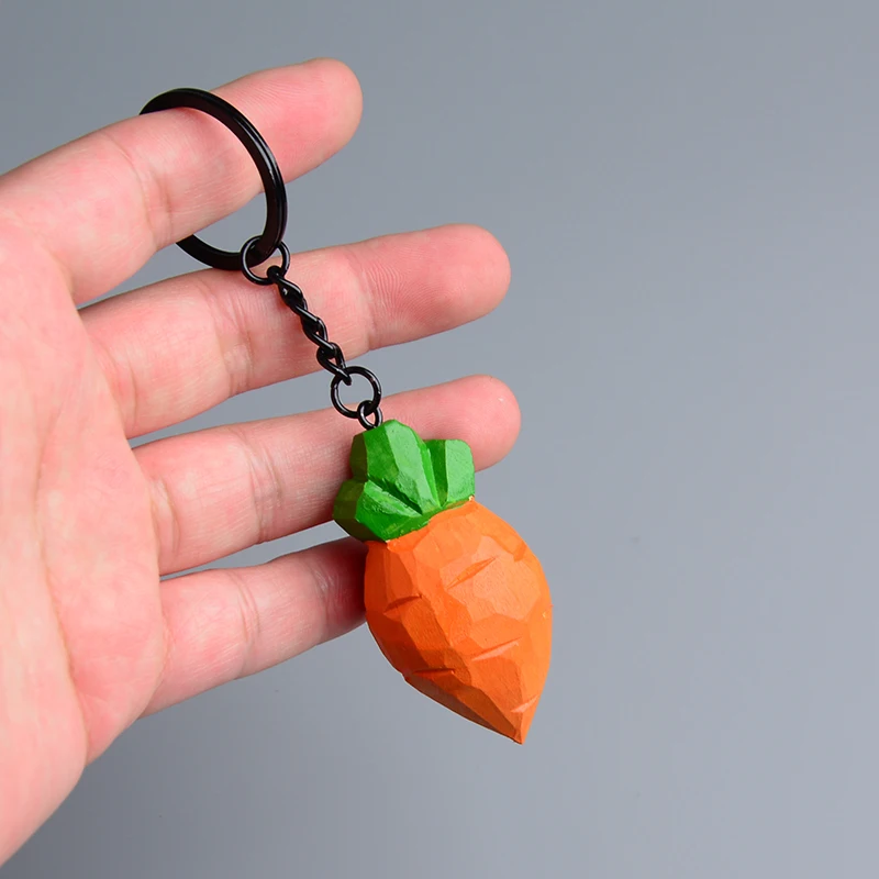 Cute Carrot Creative Handmade Wooden Carving Keychain Model Children Keychains Gift for Women Kids Bag Pendant Key Ring Toys
Cute Carrot Creative Handmade Wooden Carving Keychain Model Children Keychains Gift for Women Kids Bag Pendant Key Ring Toys