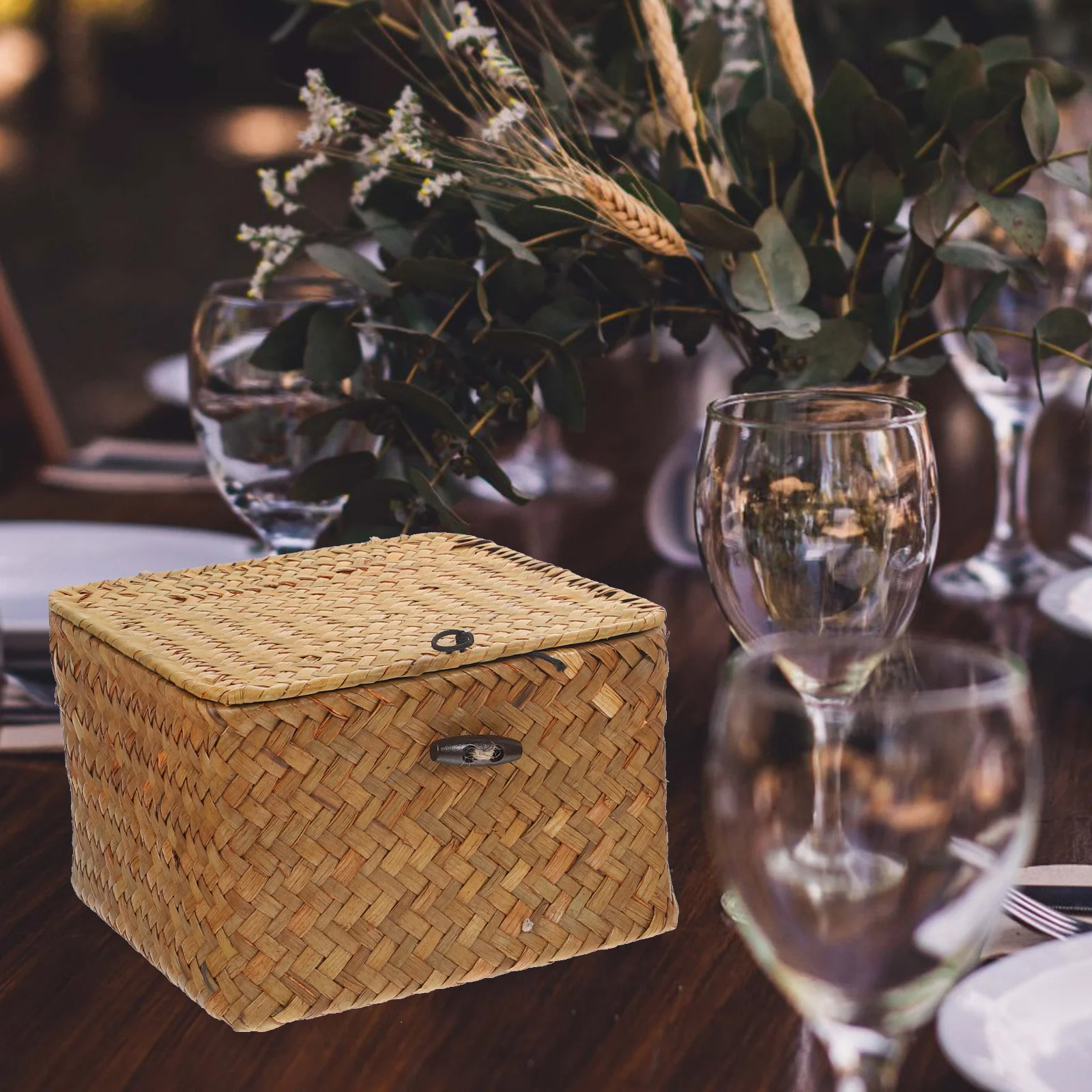 2Pcs Tissue Box Holder Woven Storage Basket Natural Seaweed Metal Frame Country Style Home Decor Spacious Interior Desktop
2Pcs Tissue Box Holder Woven Storage Basket Natural Seaweed Metal Frame Country Style Home Decor Spacious Interior Desktop