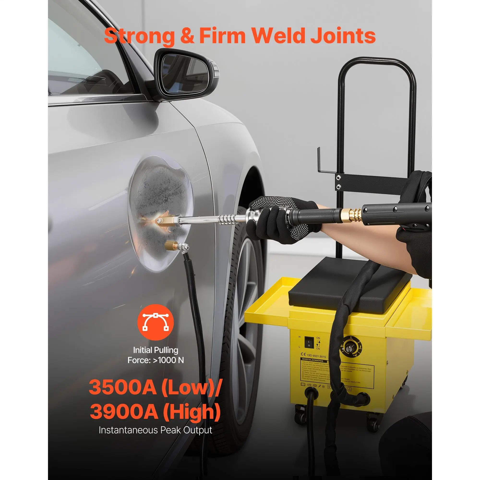 4.5KW Professional Stud Welder Dent Repair Kit with 2 Welding Guns & 6 Modes, All in One Dent Repair Workstation with Extended Handle, Padded Seat and Accessory Tray
4.5KW Professional Stud Welder Dent Repair Kit with 2 Welding Guns & 6 Modes, All in One Dent Repair Workstation with Extended Handle, Padded Seat and Accessory Tray