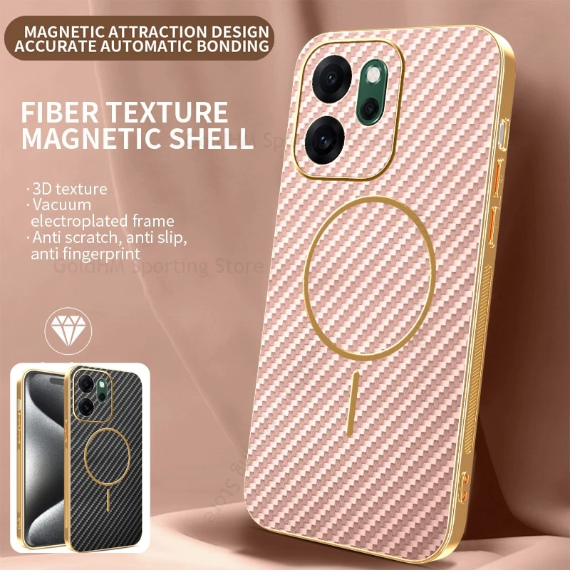 3D Fiber Texture Plating Phone Case For OPPO Find X9 Pro Wireless Charging Magsafing Cover For Oppo Find X9 For Magsafe Fundas
3D Fiber Texture Plating Phone Case For OPPO Find X9 Pro Wireless Charging Magsafing Cover For Oppo Find X9 For Magsafe Fundas