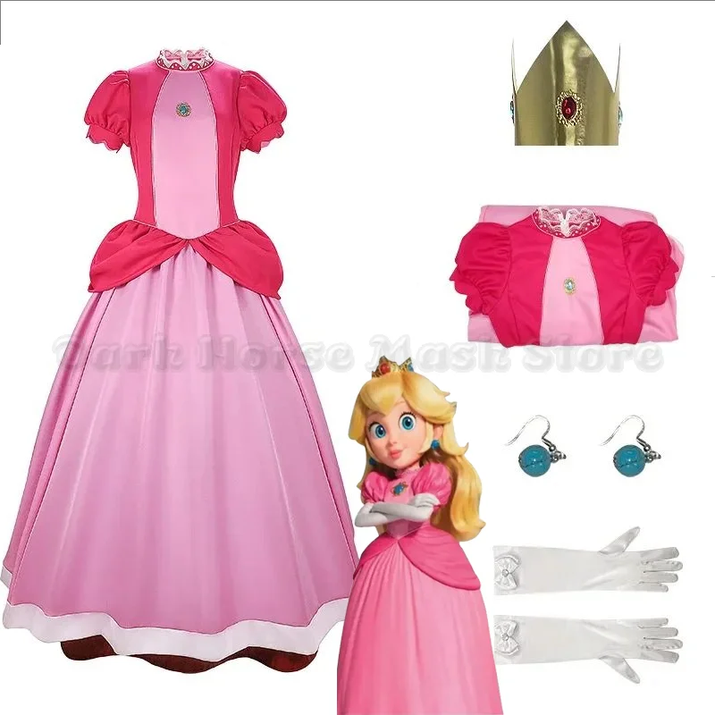 Anime Princess Peach Short Sleeve Pink Dress Cosplay Costume Halloween Masquerade Carnival Party Outfits for Adult women
Anime Princess Peach Short Sleeve Pink Dress Cosplay Costume Halloween Masquerade Carnival Party Outfits for Adult women