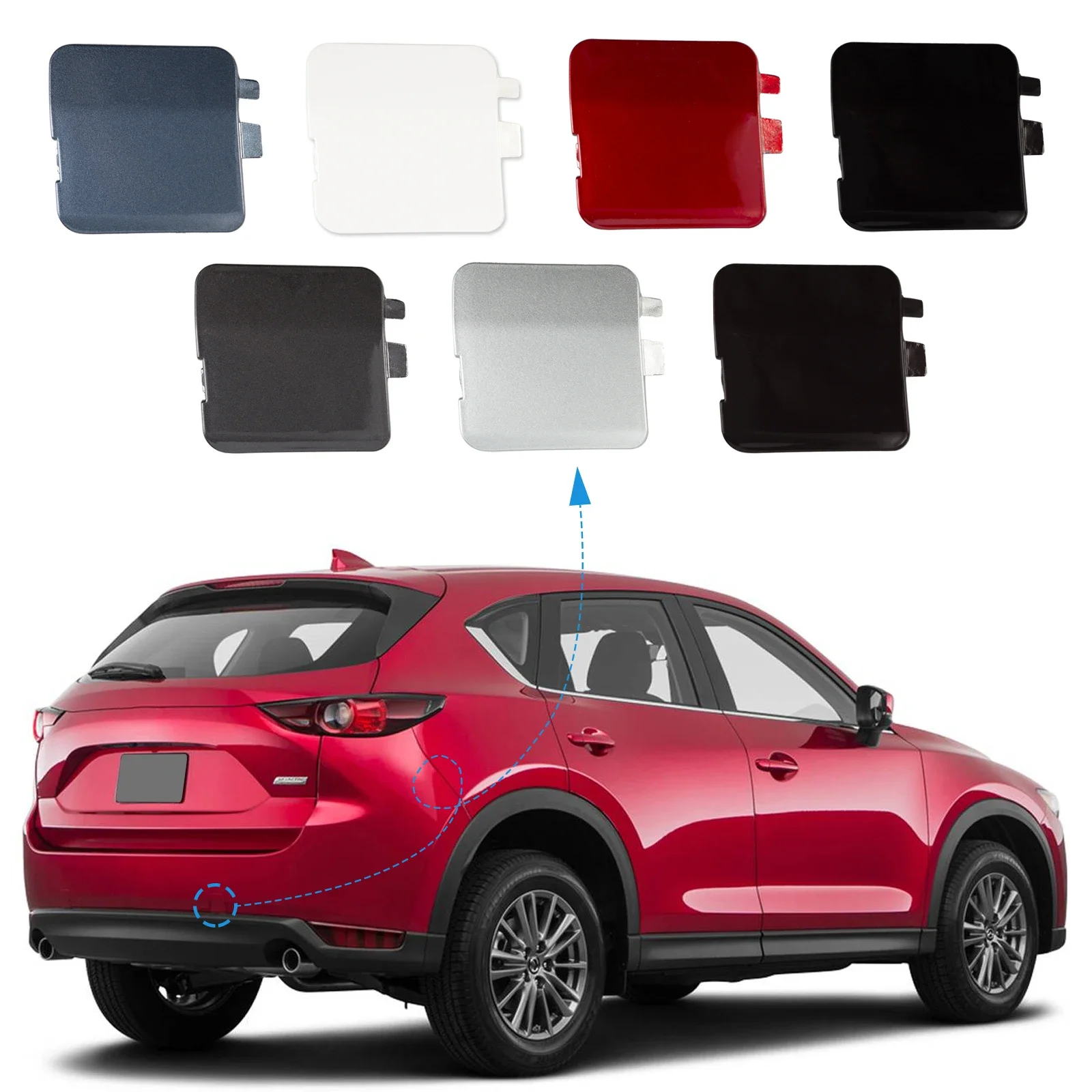 Rear Bumper Tow Hook Cover Cap Towing Eye For Mazda CX-5 Accessories 2017 2018 2019 2020 2021 KB8A50EK1BB KB8A-50EK1
Rear Bumper Tow Hook Cover Cap Towing Eye For Mazda CX-5 Accessories 2017 2018 2019 2020 2021 KB8A50EK1BB KB8A-50EK1