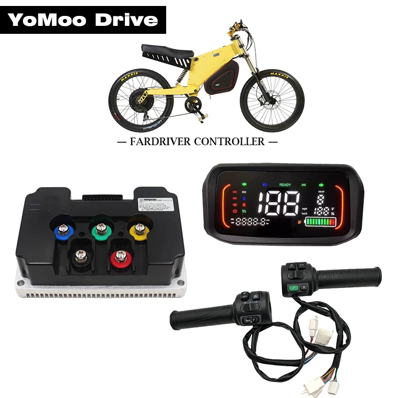 FarDriver ND72340 72V DC 120A Phase 340A 2-3KW BLDC PMSM Sine Wave Controller with N7 Display T08 Throttle For E-bike E-Scooter
FarDriver ND72340 72V DC 120A Phase 340A 2-3KW BLDC PMSM Sine Wave Controller with N7 Display T08 Throttle For E-bike E-Scooter