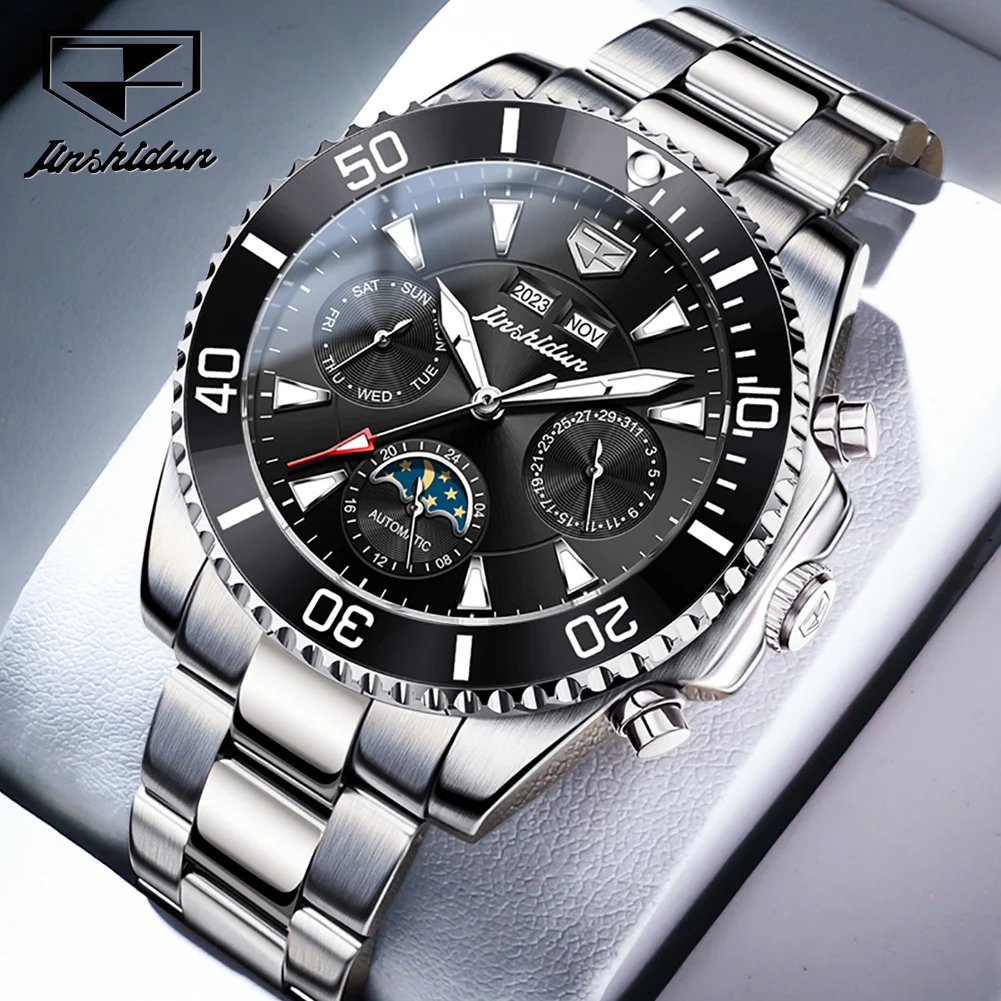 JSDUN Original Stainless Steel Waterproof Men Automatic Mechanical Watch Fashion Trend Men's Wrist Watch High Quality Male Watch
JSDUN Original Stainless Steel Waterproof Men Automatic Mechanical Watch Fashion Trend Men's Wrist Watch High Quality Male Watch