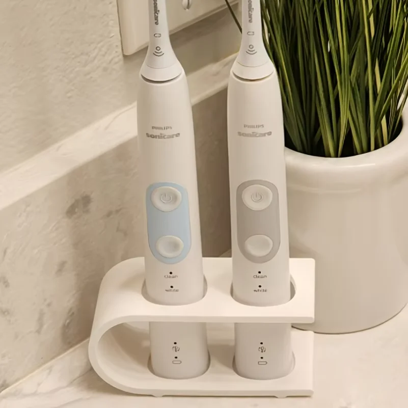 Durable Eco-friendly Sturdy Dual-hole Electric Toothbrush Desktop Stand Storage Rack, Creative Organizer for Bathroom Toiletries
Durable Eco-friendly Sturdy Dual-hole Electric Toothbrush Desktop Stand Storage Rack, Creative Organizer for Bathroom Toiletries