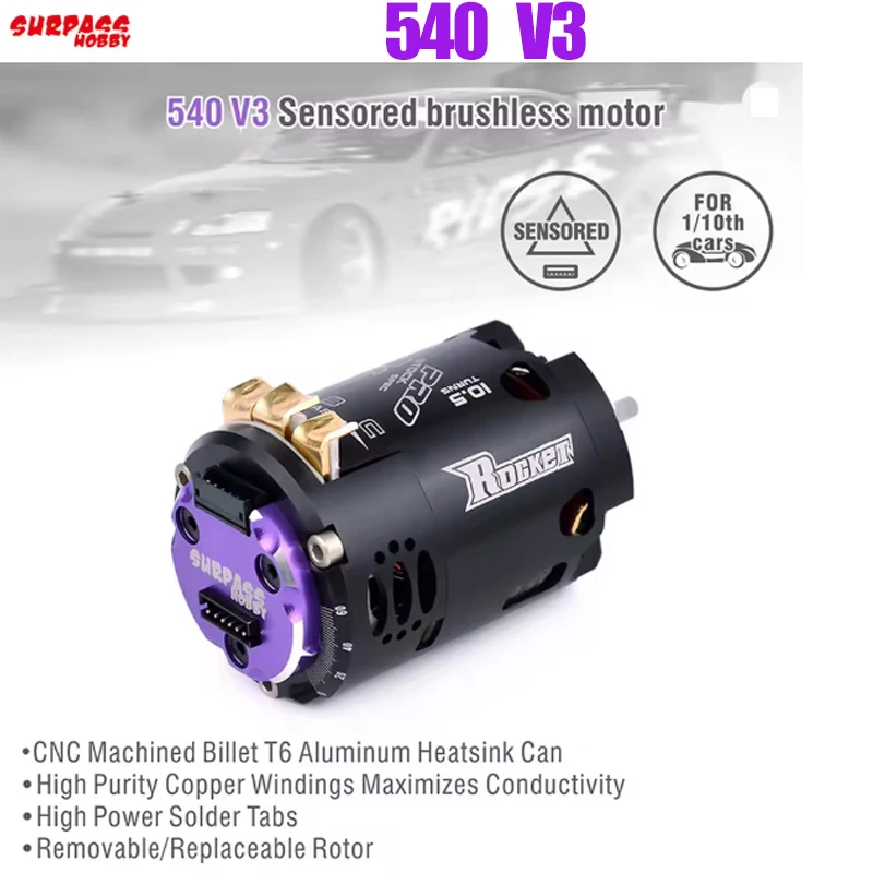 Бесщеточный двигатель Surpass Hobby Rocket 540 V3 5,5 т 6,5 т 8,5 т 10,5 т 13,5 т 21,5 т для модифицированных соревнований 1/10 1/12 F1 RC Drift Car
Бесщеточный двигатель Surpass Hobby Rocket 540 V3 5,5 т 6,5 т 8,5 т 10,5 т 13,5 т 21,5 т для модифицированных соревнований 1/10 1/12 F1 RC Drift Car
