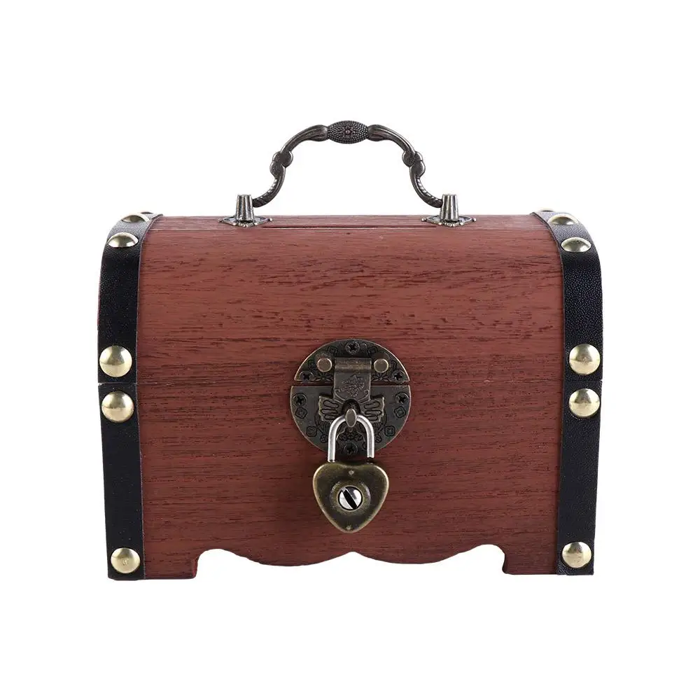 Винтажная деревянная шкатулка с замком для дома, креативная копилка, коробка для хранения монет, сундук для сокровищ
Винтажная деревянная шкатулка с замком для дома, креативная копилка, коробка для хранения монет, сундук для сокровищ