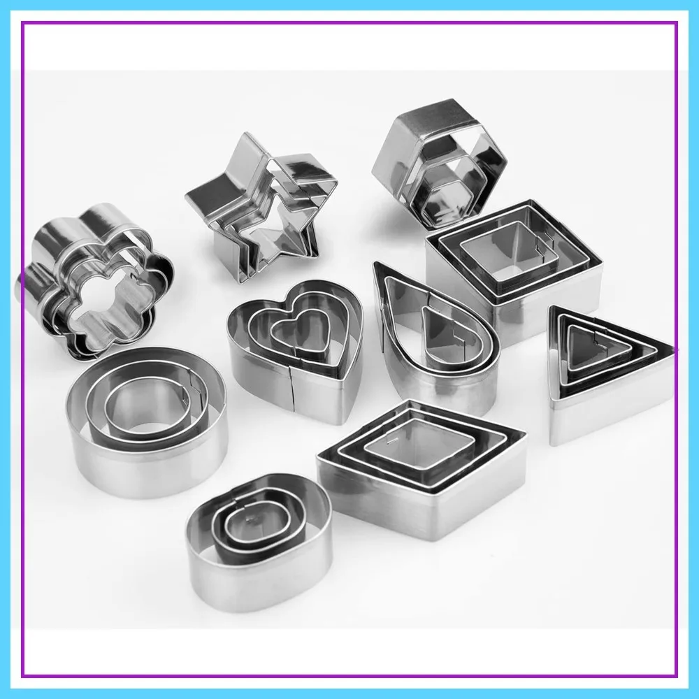 30Pcs Mini Cookie Cutters Set - Stainless Steel, Various Shapes for Baking & Crafts
30Pcs Mini Cookie Cutters Set - Stainless Steel, Various Shapes for Baking & Crafts