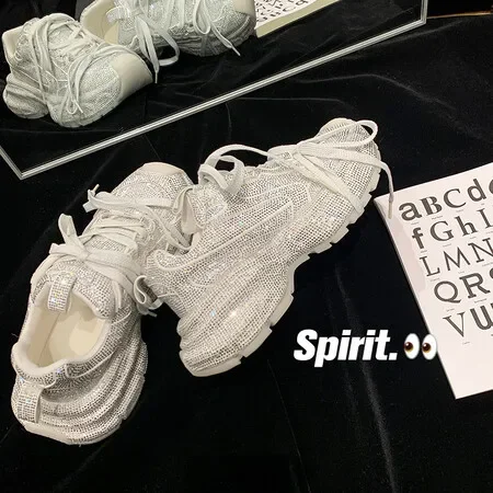 2024 Spring Chunky Sneakers Women Bling Platform Sports Shoes Woman Goth Thick Bottom High Heels Female 6CM Leather Sneakers
2024 Spring Chunky Sneakers Women Bling Platform Sports Shoes Woman Goth Thick Bottom High Heels Female 6CM Leather Sneakers