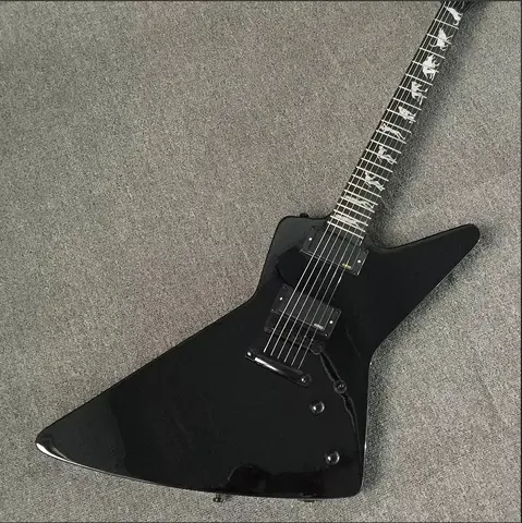 James Hetfield Explore Man-wolf Electric Guitar Black Bone Nut Fast Delivery free shipping