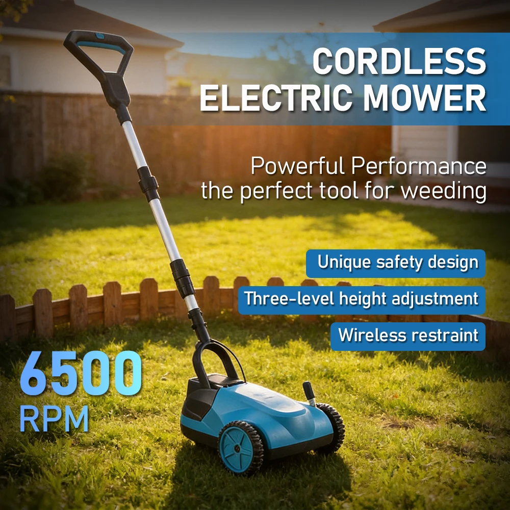 Cordless Hand Push Lawn Mower Lithium Battery Powered Adjustable Height Grass Cutter for Home Garden
Cordless Hand Push Lawn Mower Lithium Battery Powered Adjustable Height Grass Cutter for Home Garden