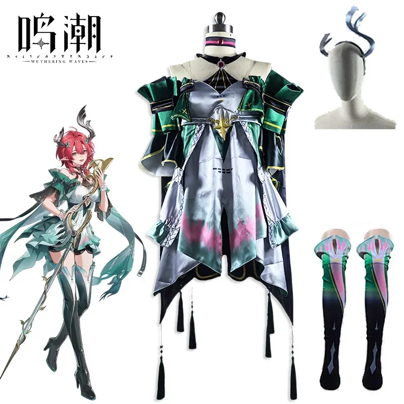 Game Wuthering Waves Ciaccona Cosplay Costume Adult Women Dress Uniform Socks Hair Hoops Full Set Accessories Halloween Outfits
Game Wuthering Waves Ciaccona Cosplay Costume Adult Women Dress Uniform Socks Hair Hoops Full Set Accessories Halloween Outfits
