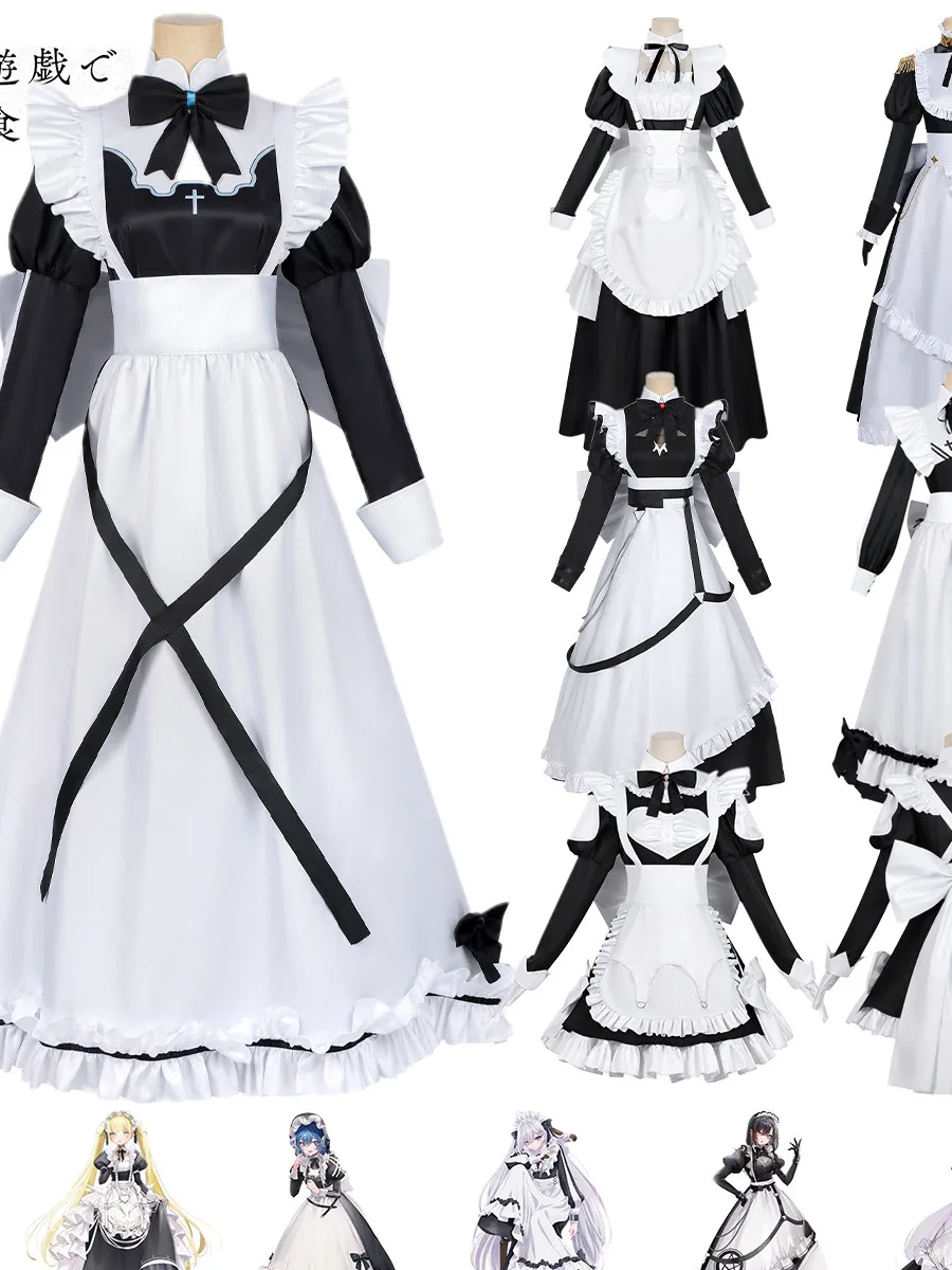 Halloween Cosplay Costume Ghost Maid Long Skirt Lolita Style Women's Clothing Death Game Theme Uniform Student School Uniform
Halloween Cosplay Costume Ghost Maid Long Skirt Lolita Style Women's Clothing Death Game Theme Uniform Student School Uniform