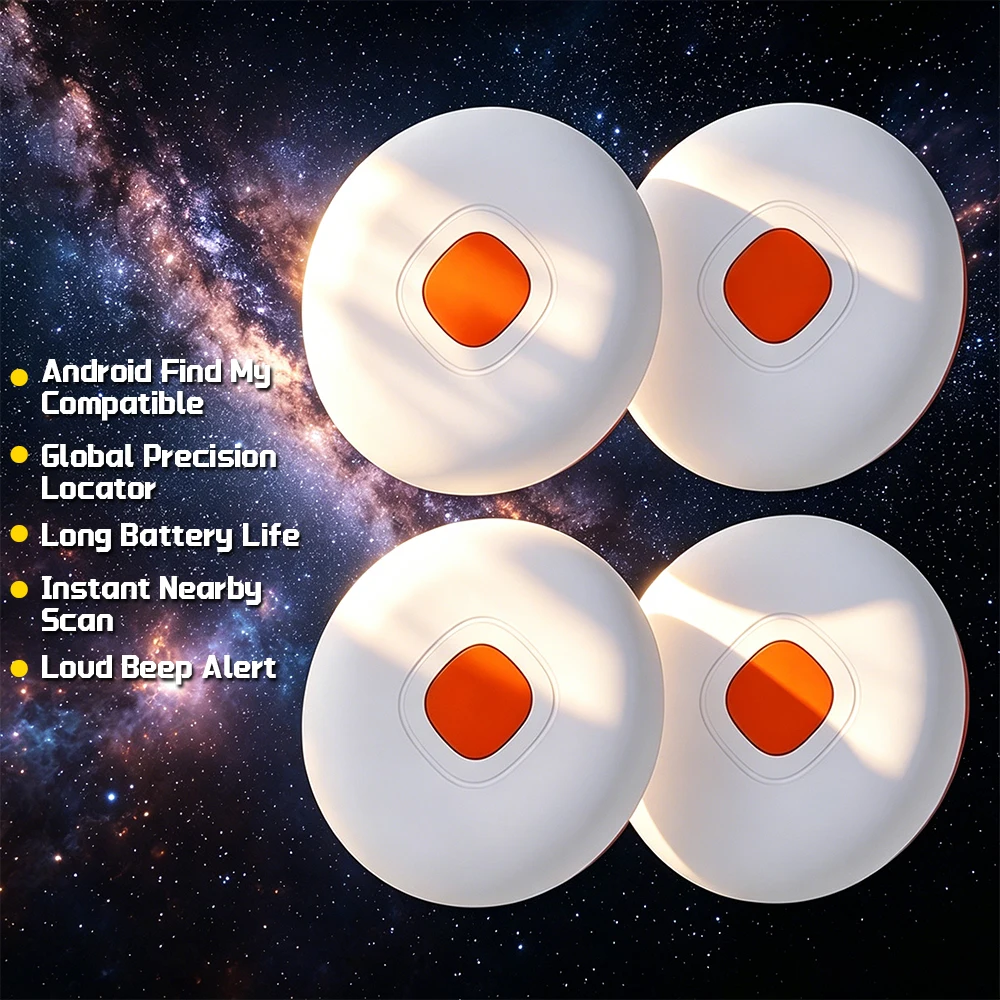 4PCS Round Smart Item Tracker Compatible with Android Find My Global Locator Loud Beep Anti-Lost Tag for Luggage Wallet
4PCS Round Smart Item Tracker Compatible with Android Find My Global Locator Loud Beep Anti-Lost Tag for Luggage Wallet