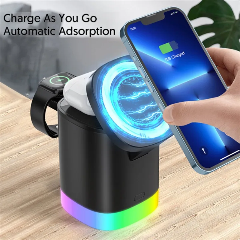 3-in-1 Mag-safe Cube Charger Magnetic Wireless Stand 15W Fast Charging Station For iPhone 14 13 12 Pro Max AirPods Apple Watch
3-in-1 Mag-safe Cube Charger Magnetic Wireless Stand 15W Fast Charging Station For iPhone 14 13 12 Pro Max AirPods Apple Watch