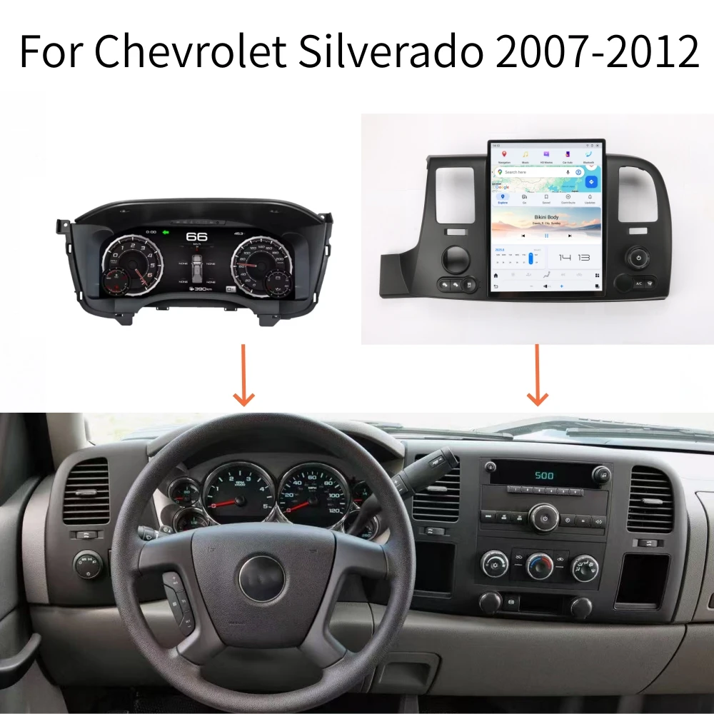 LCD Android Screen For Chevrolet Silverado 2007-2013 Digital Dashboard Panel Instrument Cluster Speedometer Cockpit Meter
LCD Android Screen For Chevrolet Silverado 2007-2013 Digital Dashboard Panel Instrument Cluster Speedometer Cockpit Meter