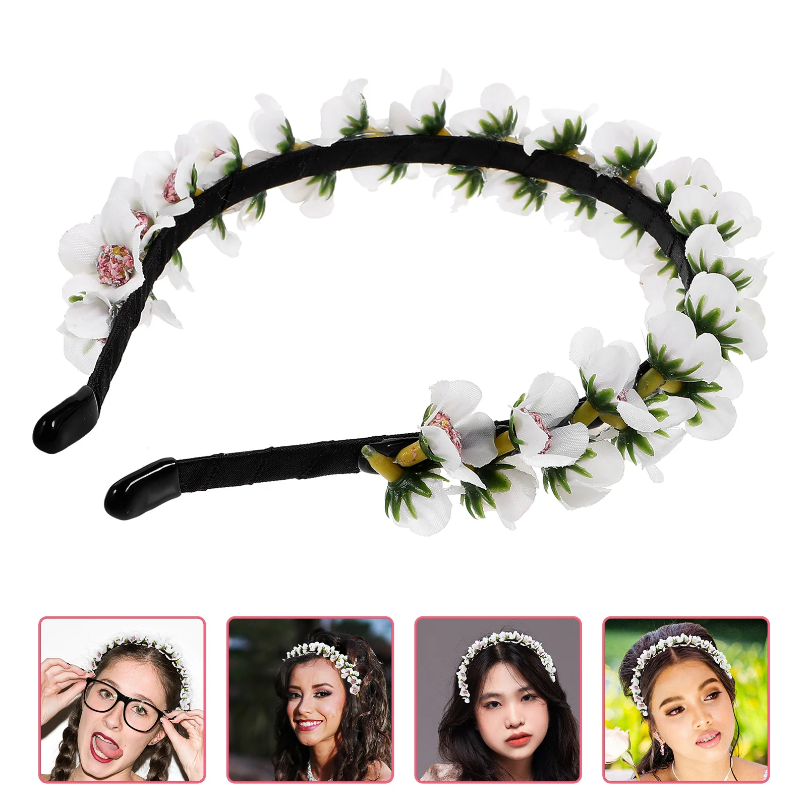 Elegant Flower Hairband For Women Wedding Brides Bridesmaids Beach Party Prom Headpiece Floral Garland Decoration Lightweight 
Elegant Flower Hairband For Women Wedding Brides Bridesmaids Beach Party Prom Headpiece Floral Garland Decoration Lightweight