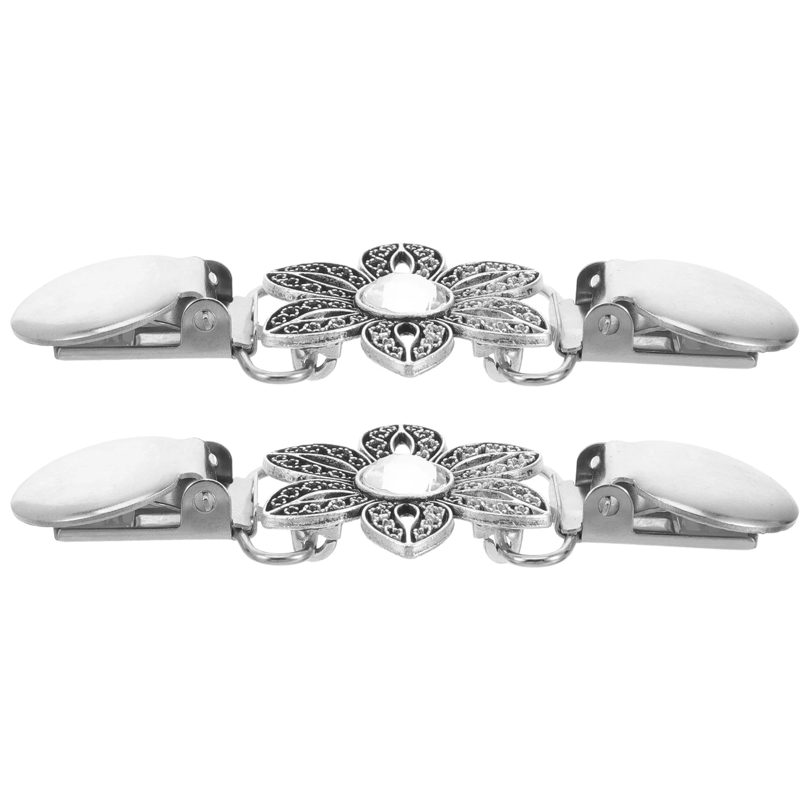 2Pcs Vintage Sweater Clips for Women Elegant Cardigan Clip with White Crystal Inlaid Design Buckle for Shawl
2Pcs Vintage Sweater Clips for Women Elegant Cardigan Clip with White Crystal Inlaid Design Buckle for Shawl
