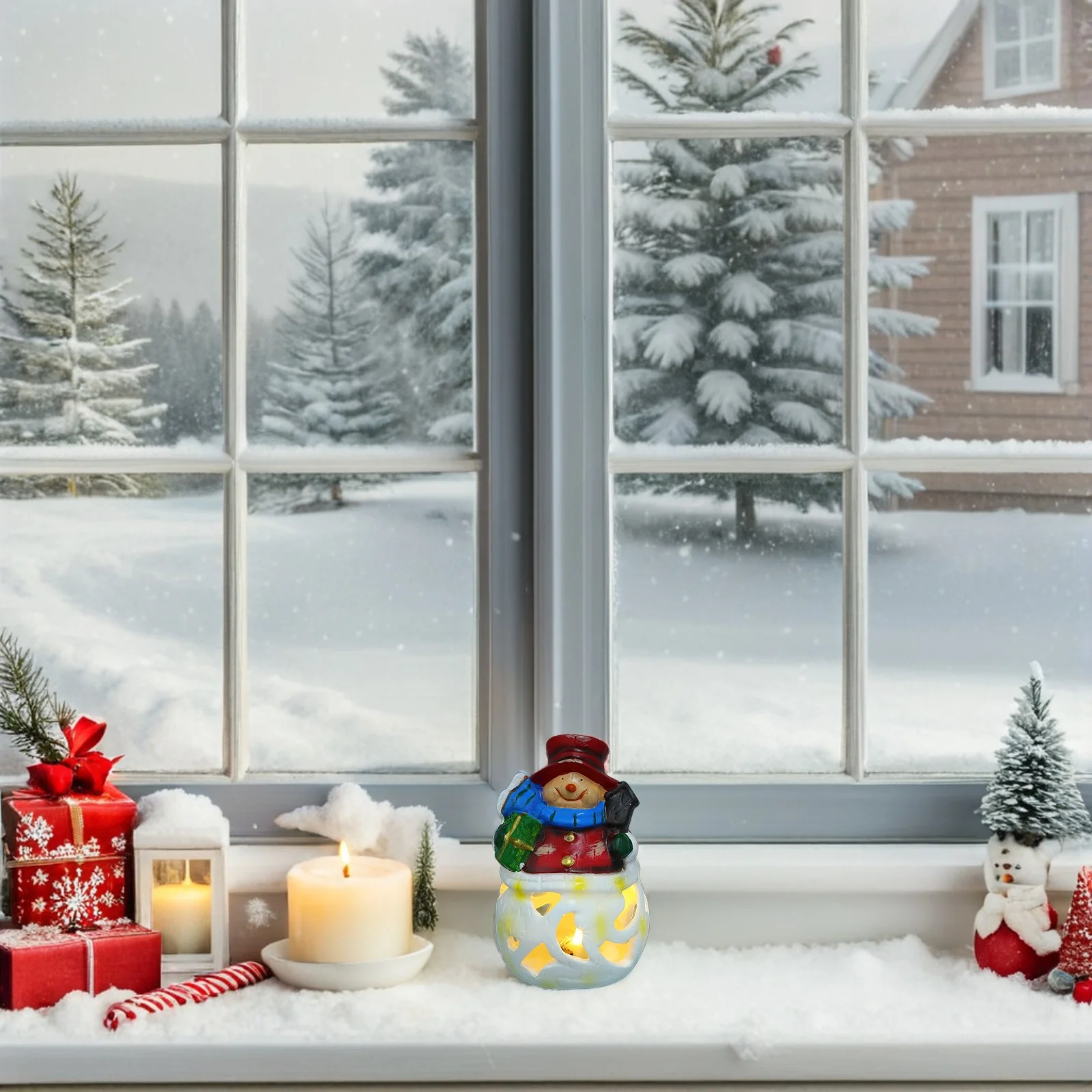 Decorative Resin Snowman Lamp LED Christmas Night Light Lighted Table Snowman Ornament Holiday Table Sculpture
Decorative Resin Snowman Lamp LED Christmas Night Light Lighted Table Snowman Ornament Holiday Table Sculpture