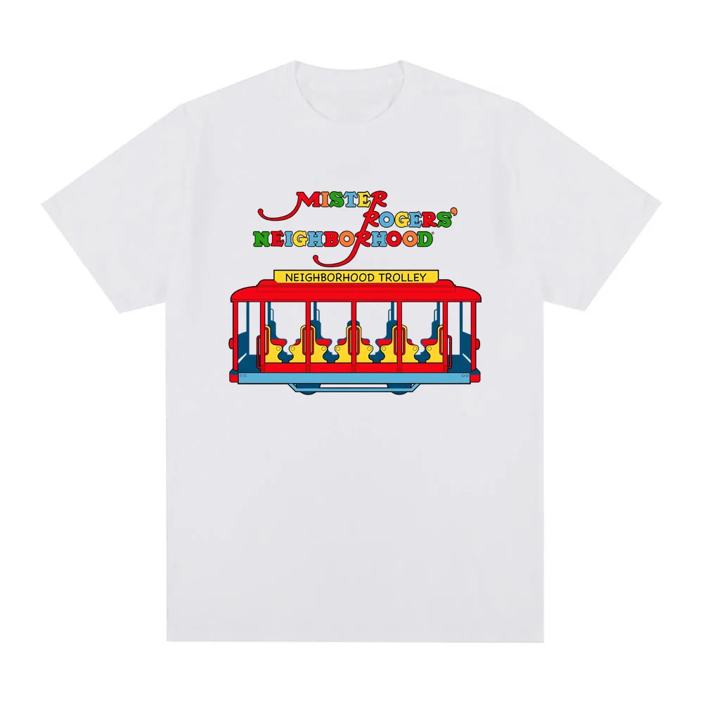 Mister Rogers' Neighborhood Trolley Logo T-Shirt 2025 Summer Rock Sleeve Oversized 100%Cotton Clothes Round Neck Camiseta Hombre
Mister Rogers' Neighborhood Trolley Logo T-Shirt 2025 Summer Rock Sleeve Oversized 100%Cotton Clothes Round Neck Camiseta Hombre