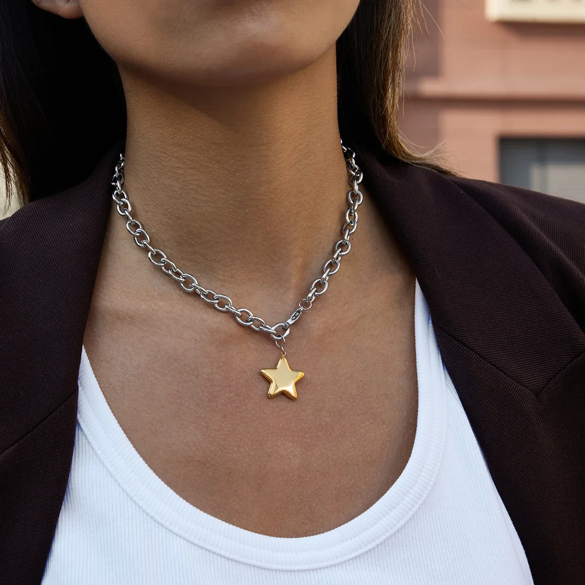 Minimalist 18K Gold Plated Star Pendant Necklace Stainless Steel Waterproof Classic Fashion Women's Jewelry
Minimalist 18K Gold Plated Star Pendant Necklace Stainless Steel Waterproof Classic Fashion Women's Jewelry