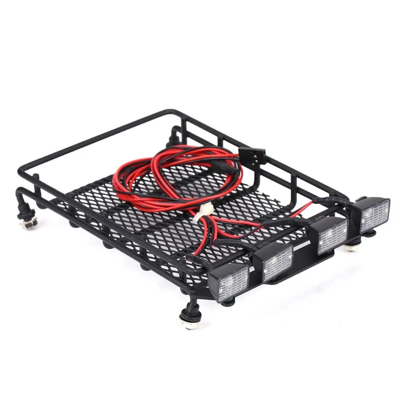Middle Size Roof Rack Luggage With LED Lights Quadrate For SCX10 1/10 RC Car (2 White 2 Red)
Middle Size Roof Rack Luggage With LED Lights Quadrate For SCX10 1/10 RC Car (2 White 2 Red)
