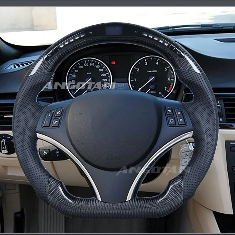 Carbon Fiber LED Steering Wheel D-Type Racing Design No Paddle Holes M colors Stitching For BMW E90 E92 E93 328i 335i 2005-2012
Carbon Fiber LED Steering Wheel D-Type Racing Design No Paddle Holes M colors Stitching For BMW E90 E92 E93 328i 335i 2005-2012