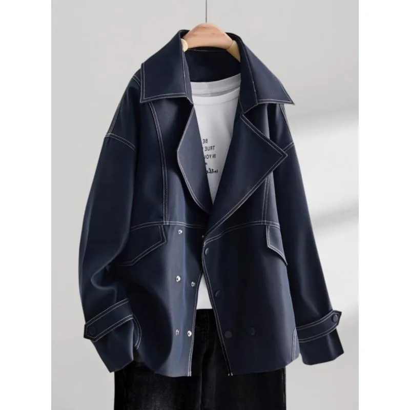 SuperAen Autumn New Fashion Korean Style Oversize Denim Jacket for Women Popular Spliced Pocket Casual Trench Coats
SuperAen Autumn New Fashion Korean Style Oversize Denim Jacket for Women Popular Spliced Pocket Casual Trench Coats