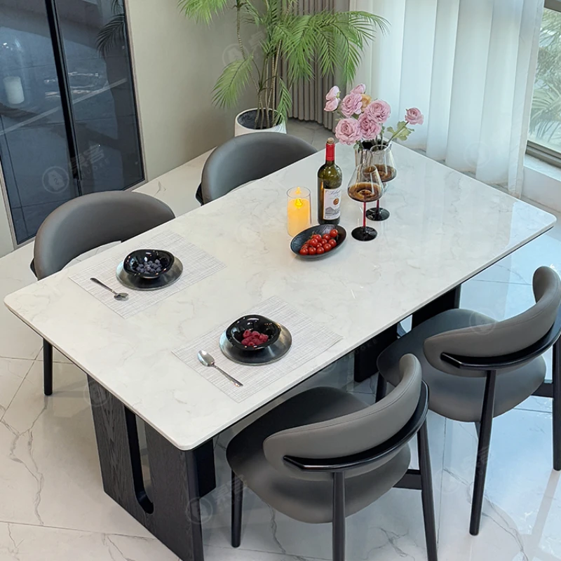 Light Luxury Marble Dining Table Chairs Modern Simple Natural Stone Rectangular Solid Wood Microcry Stalline Sedentary Furniture
Light Luxury Marble Dining Table Chairs Modern Simple Natural Stone Rectangular Solid Wood Microcry Stalline Sedentary Furniture