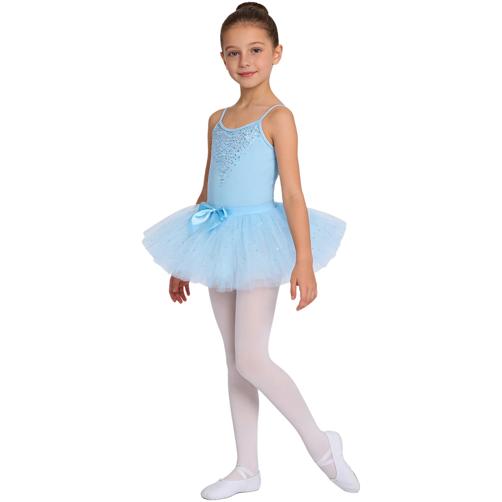 Kids Girls Shiny Sequins Tulle Tutu Skirt Satin Bow Elastic Waistband Ballet Skirt for Dance Birthday Party Stage Performance
Kids Girls Shiny Sequins Tulle Tutu Skirt Satin Bow Elastic Waistband Ballet Skirt for Dance Birthday Party Stage Performance