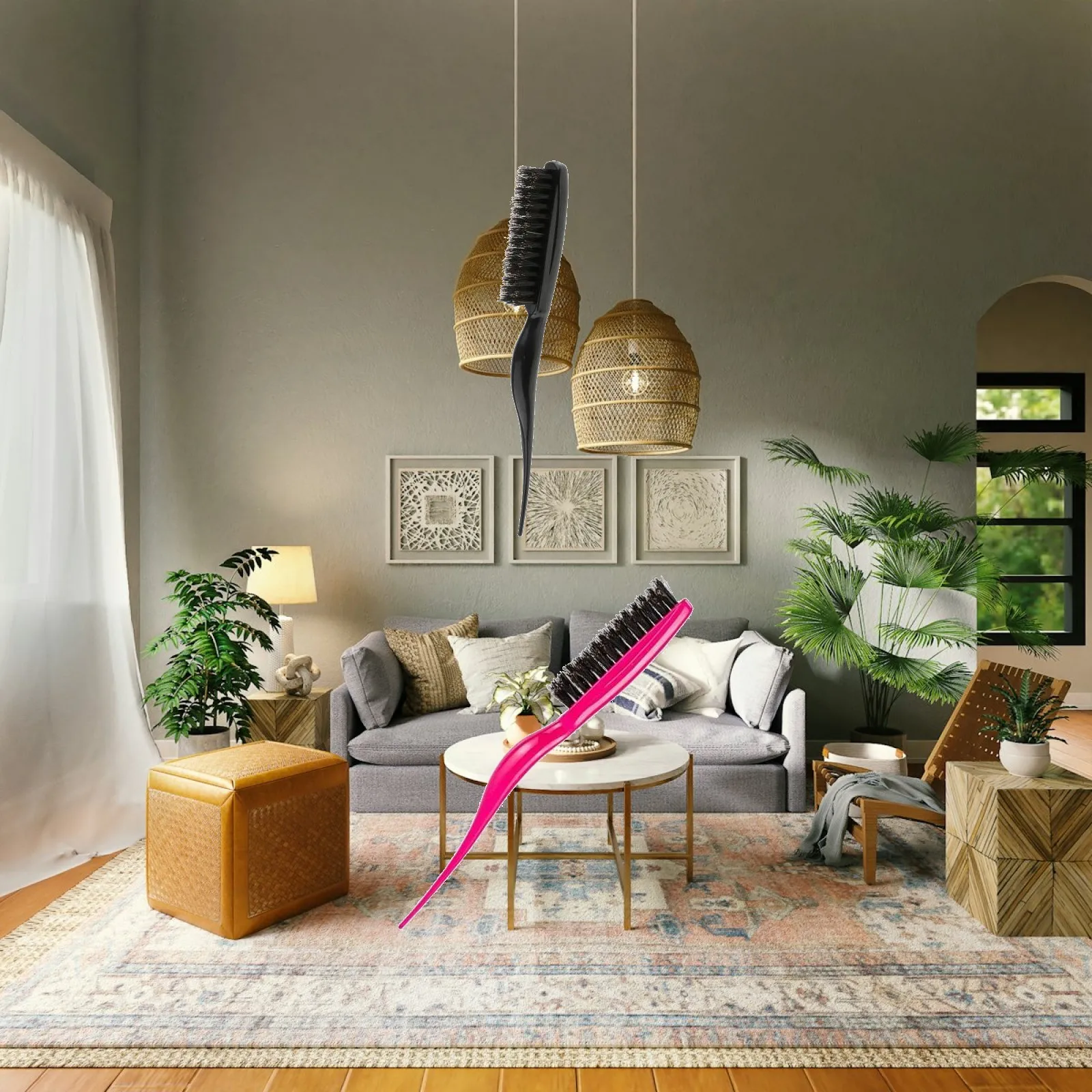 Professional Teasing Hair Brush with Non Slip Handle Salon Hairdressing Equipment for Hair Volume
Professional Teasing Hair Brush with Non Slip Handle Salon Hairdressing Equipment for Hair Volume