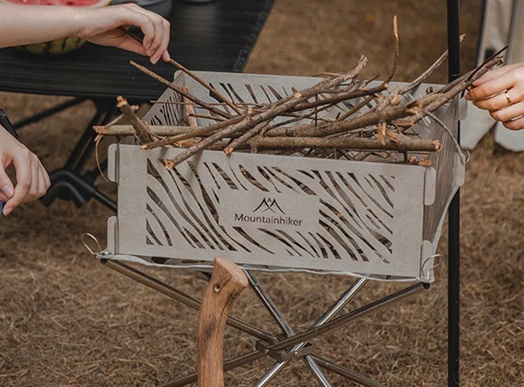 Outdoor camping portable barbecue grill stainless steel foldable campfire enclosure
Outdoor camping portable barbecue grill stainless steel foldable campfire enclosure