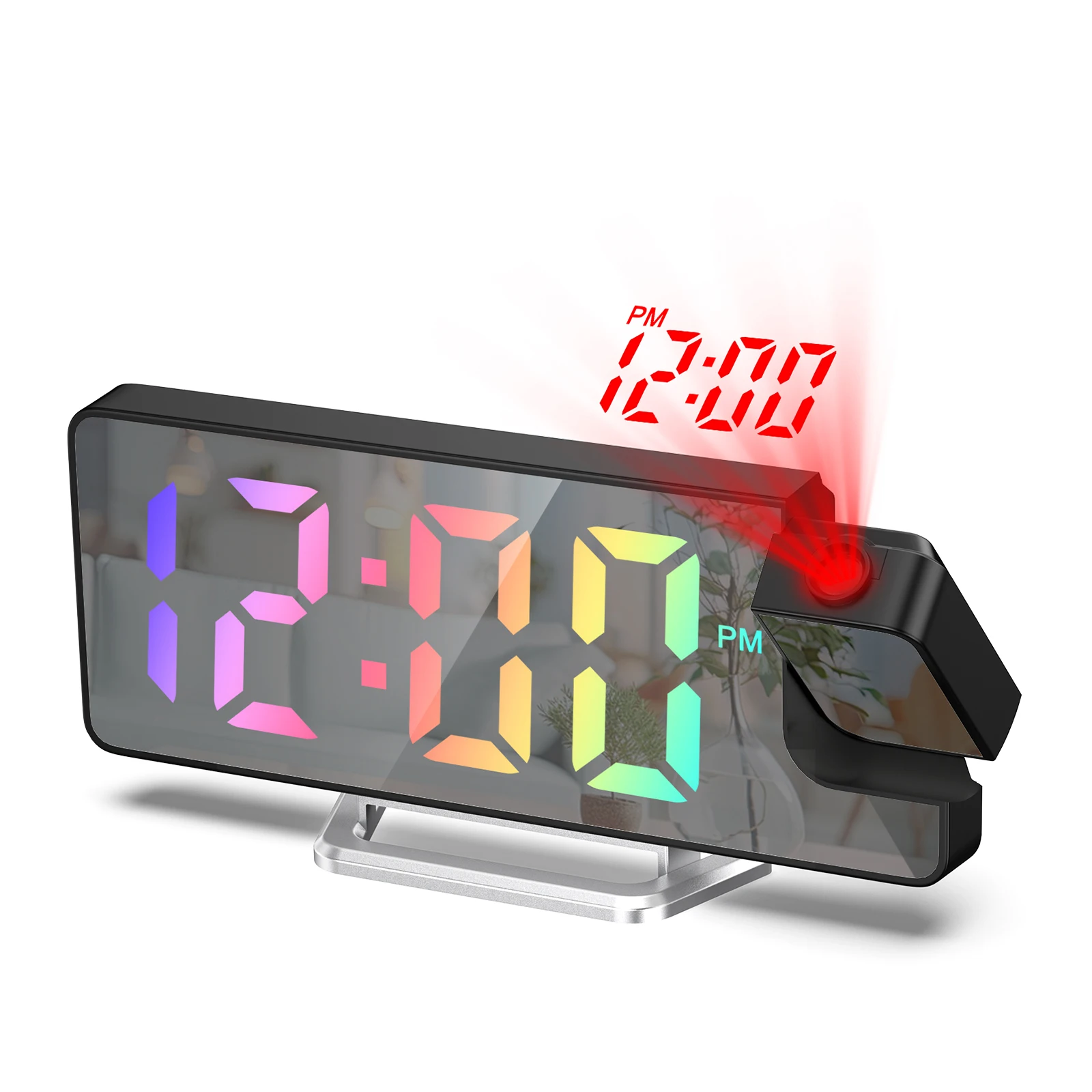 ORIA Projection Alarm Clock LED Mirror Alarm Clock 7.9" Large Screen Table Clock with Date Temperature Display for Bedroom Home
ORIA Projection Alarm Clock LED Mirror Alarm Clock 7.9" Large Screen Table Clock with Date Temperature Display for Bedroom Home