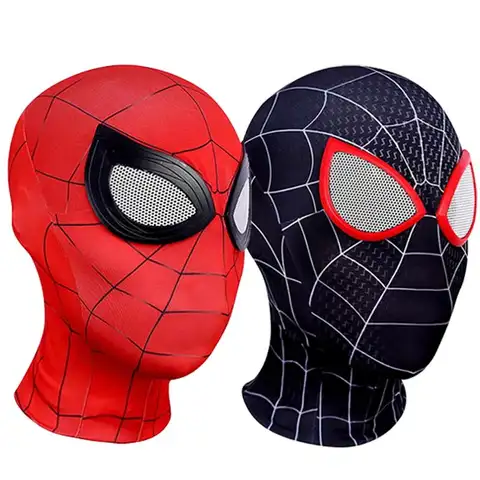 Spider man Masks Superhero Miles Morales SpiderMan Cosplay Mask for Adults Boys Girls Carnival Halloween Cosplay Costume Props
