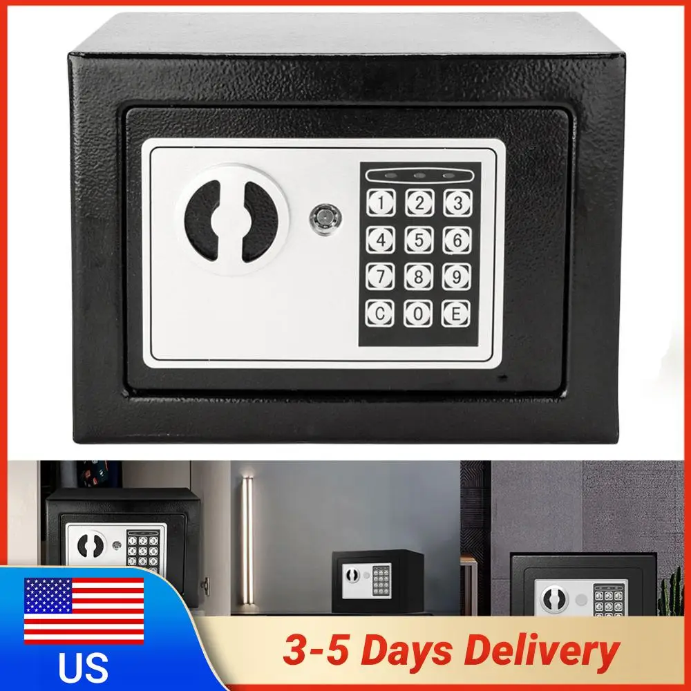 Электронный сейф с ключами, домашний сейф для денег, запираемый паролем, стальной, для хранения денег, ювелирных изделий, документов
Электронный сейф с ключами, домашний сейф для денег, запираемый паролем, стальной, для хранения денег, ювелирных изделий, документов