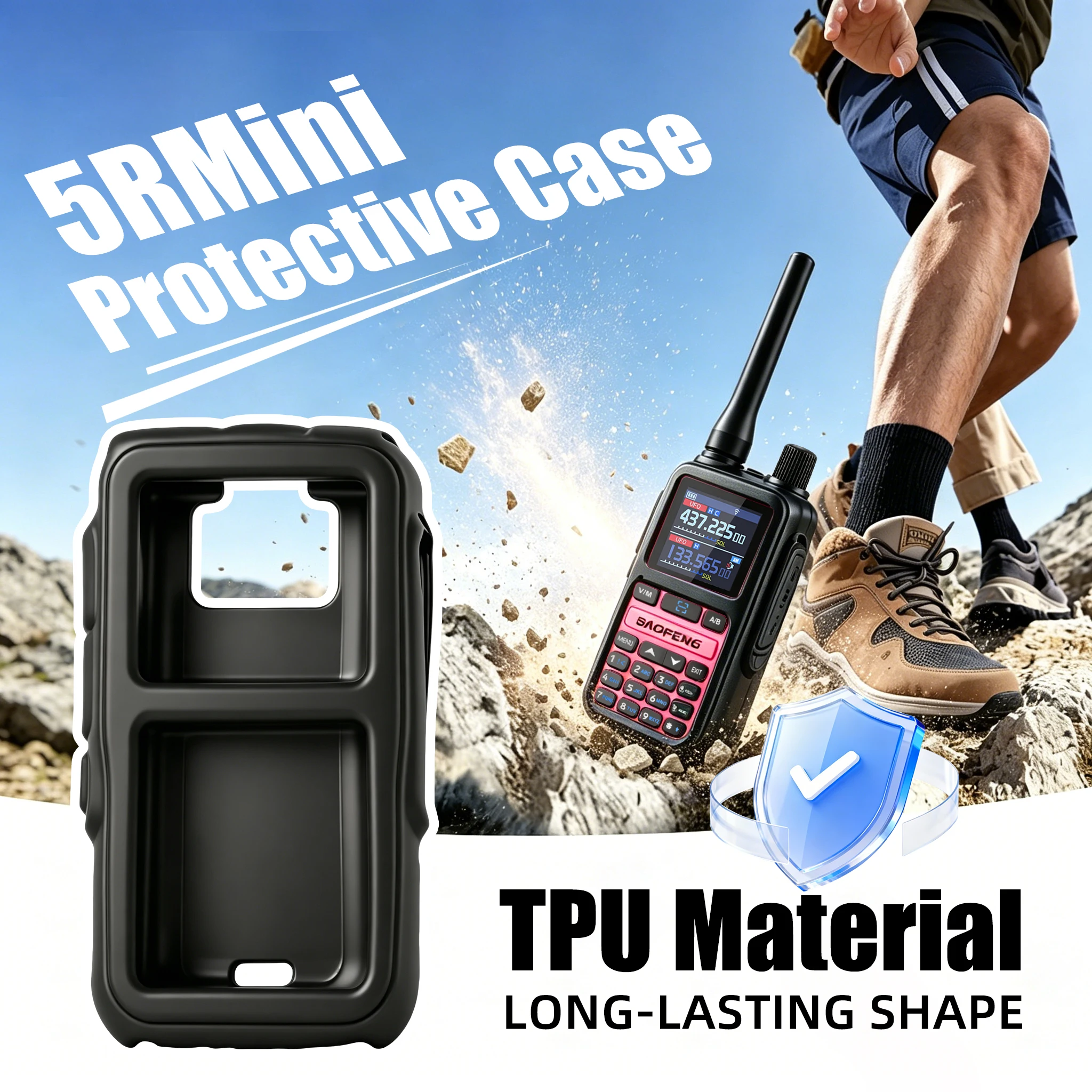 Baofeng Uv-5Rmini Walkie-Talkie Silicone Case Protective Cover, Wear-Resistant, Anti-Fall, Dust-Proof, Special Accessories
Baofeng Uv-5Rmini Walkie-Talkie Silicone Case Protective Cover, Wear-Resistant, Anti-Fall, Dust-Proof, Special Accessories