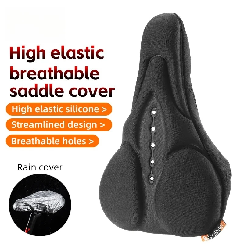 Bike Saddle Cover Shockproof Soft High Elastic Breathable Bicycle Cushion Cover With Rain Cover Bicycle Accessories
Bike Saddle Cover Shockproof Soft High Elastic Breathable Bicycle Cushion Cover With Rain Cover Bicycle Accessories