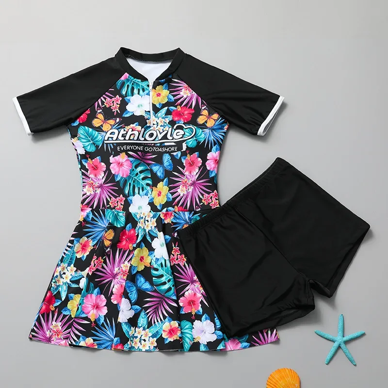 Pink Girls Swimsuit Sport Swim Dress Tankini Cute Summer Beach Bikini Short Sleeve Swimwear Sun Protection Bathing Suit
Pink Girls Swimsuit Sport Swim Dress Tankini Cute Summer Beach Bikini Short Sleeve Swimwear Sun Protection Bathing Suit