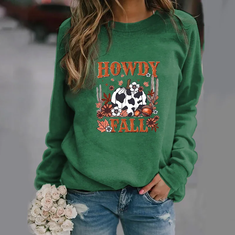 Women's Fall Long Sleeve Round Neck Pullover Funny Pumpkin Harajuku Sweatshirt Top
Women's Fall Long Sleeve Round Neck Pullover Funny Pumpkin Harajuku Sweatshirt Top