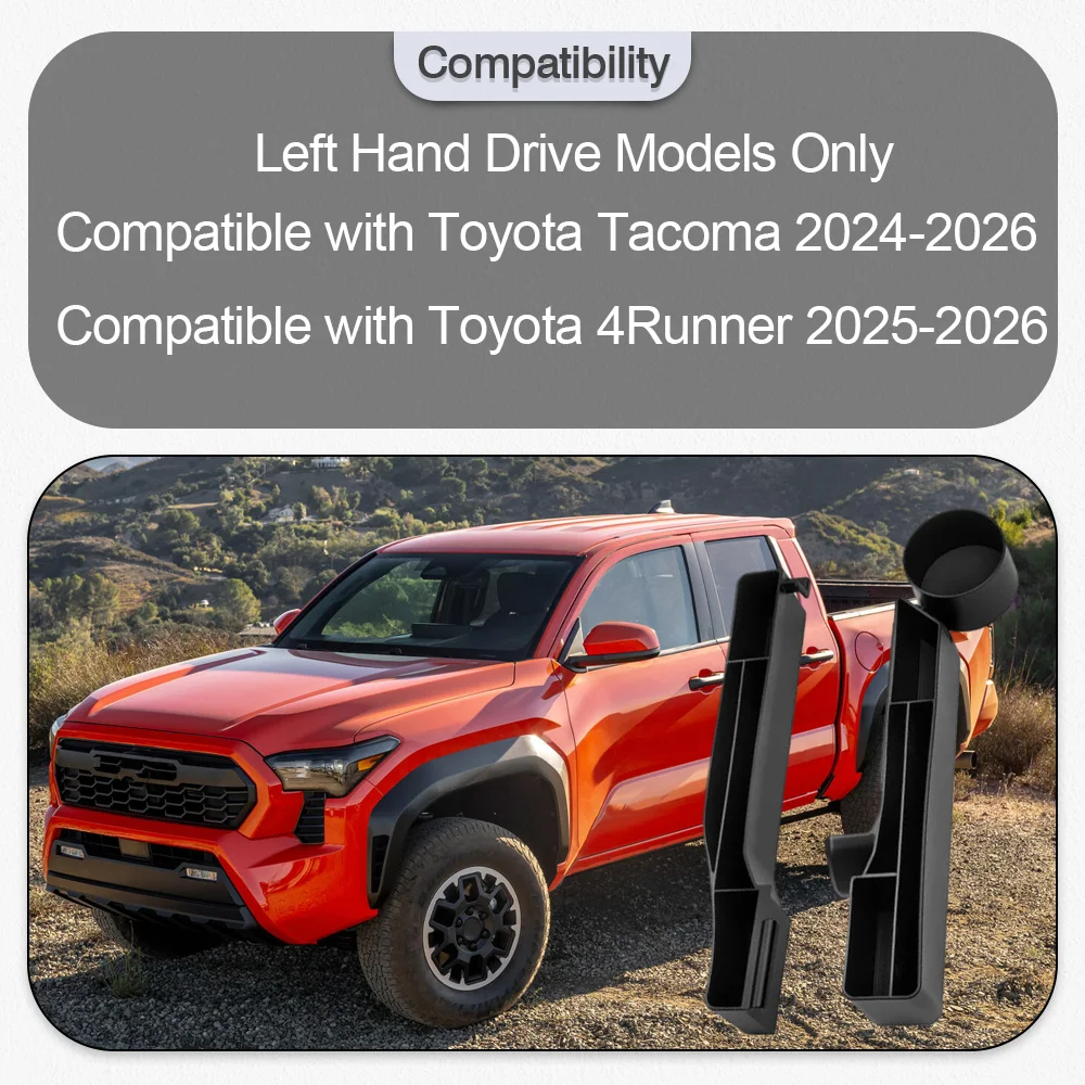 2pcs Gear Shift Organizer With Mat For Toyota Tacoma 2024-2026 4Runner 2025-2026 Gear Shift Side Storage Organizer Accessories
2pcs Gear Shift Organizer With Mat For Toyota Tacoma 2024-2026 4Runner 2025-2026 Gear Shift Side Storage Organizer Accessories