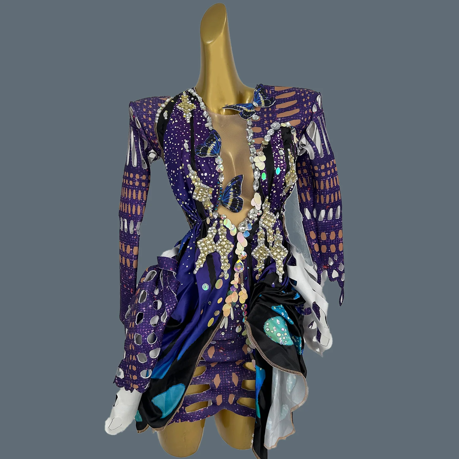 Women Gothic Revival Spandex Pleated Printing Mini Dress Masquerade Dress-up Wear Nightclub gig Party Stage Performance Outfit
Women Gothic Revival Spandex Pleated Printing Mini Dress Masquerade Dress-up Wear Nightclub gig Party Stage Performance Outfit