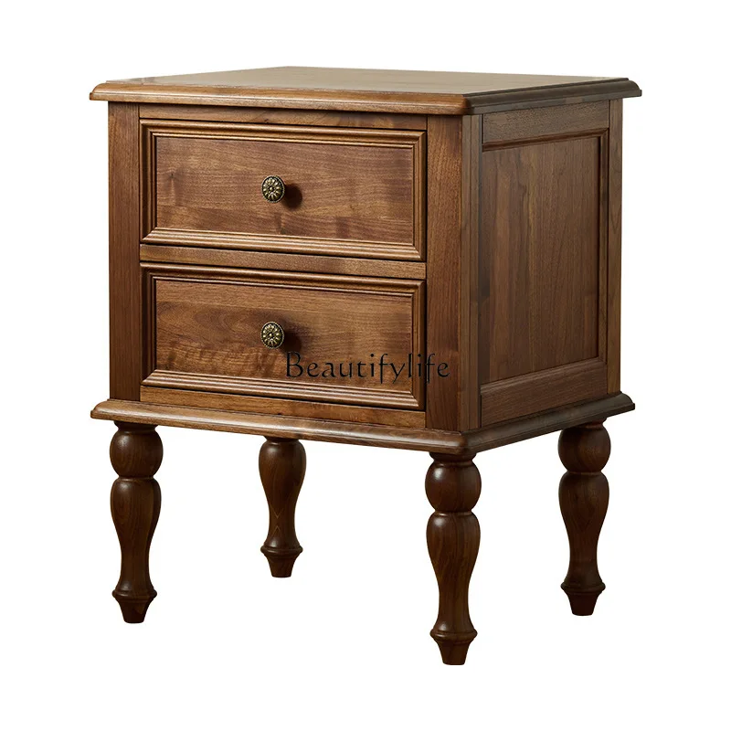 American pure solid wood bedside table North American black walnut home bedroom small simple modern storage cabinet
American pure solid wood bedside table North American black walnut home bedroom small simple modern storage cabinet