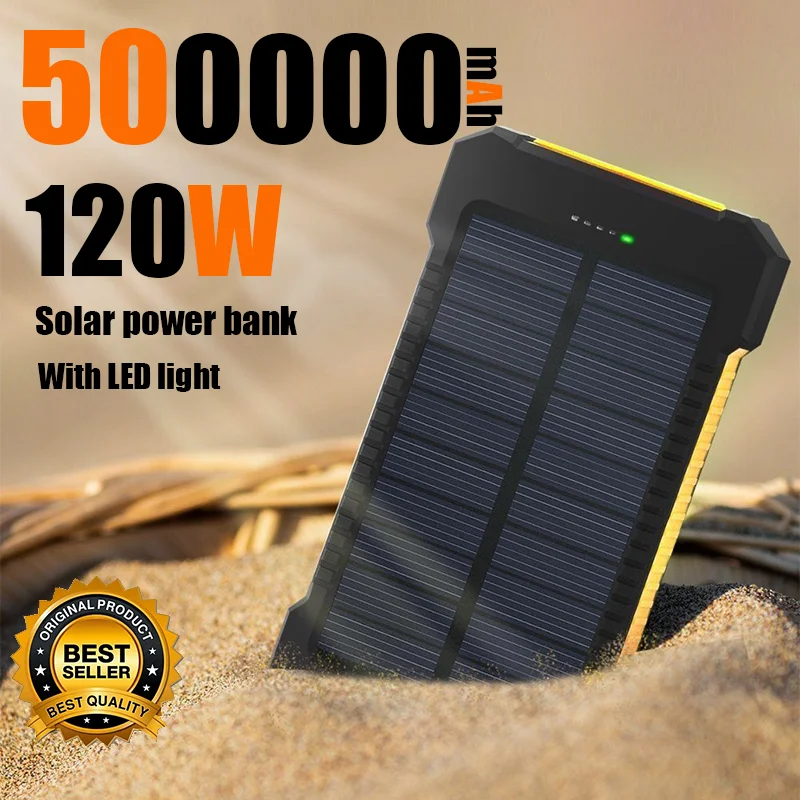 500000mAh Large Capacity Solar Power Bank Portable 120W Super Fast Charging Outdoor External Battery for iPhone 17/16/15
500000mAh Large Capacity Solar Power Bank Portable 120W Super Fast Charging Outdoor External Battery for iPhone 17/16/15